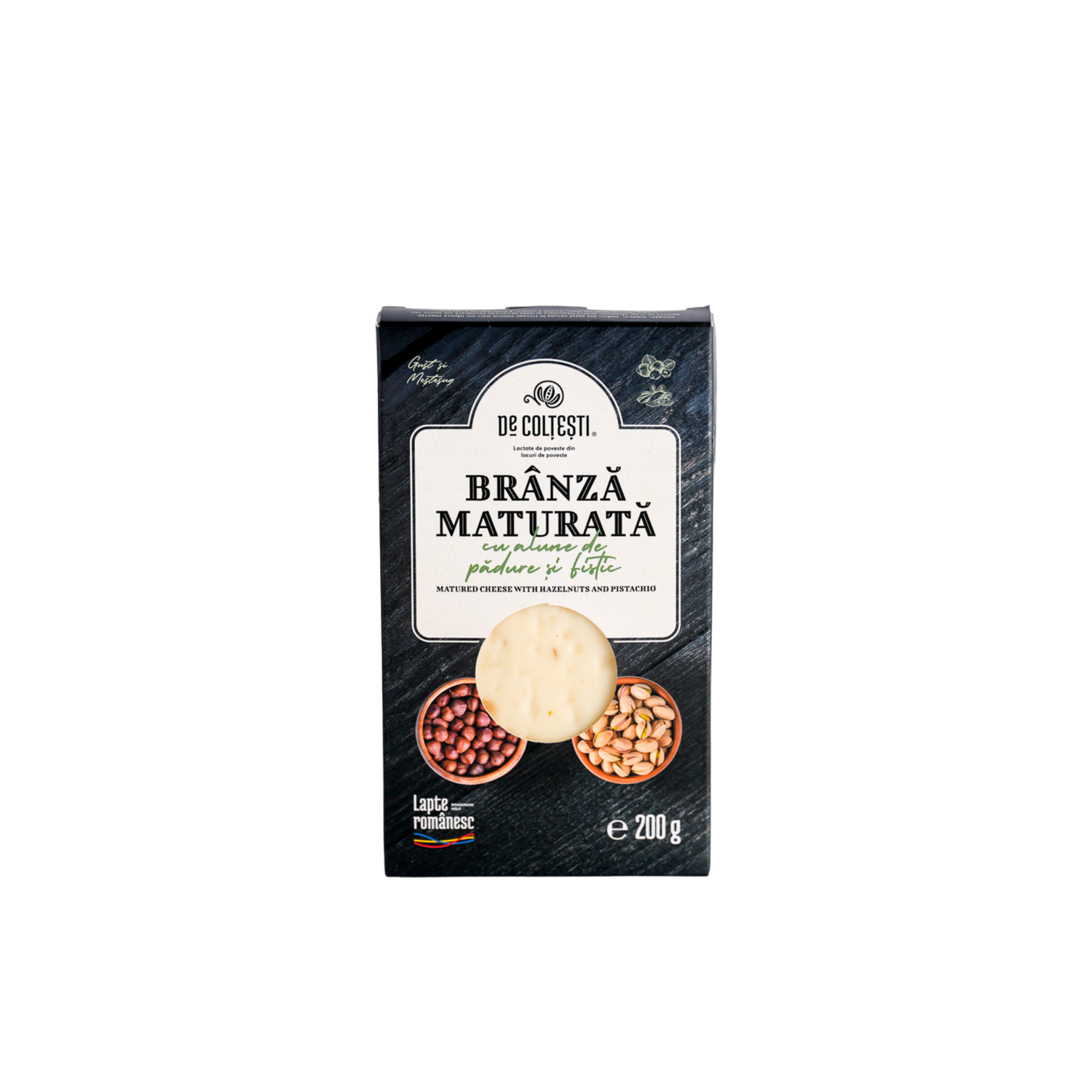 Branza Maturata cu Alune de Padure si Fistic 200g